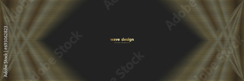 Abstract gold luxurious wave line background
