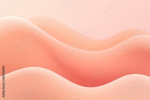 Peach Fuzz color of the year 2024 abstract waves background. New 2024 trending Peach Fuzz color. Colour trend palette. photo