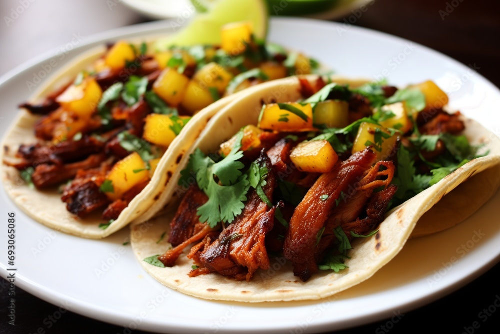 Tacos al Pastor: Spit-Grilled Pork Tacos with Pineapple, Onions, and Cilantro Tacos al Pastor: Spit-Grilled Pork Tacos with Pineapple, Onions, and Cilantro