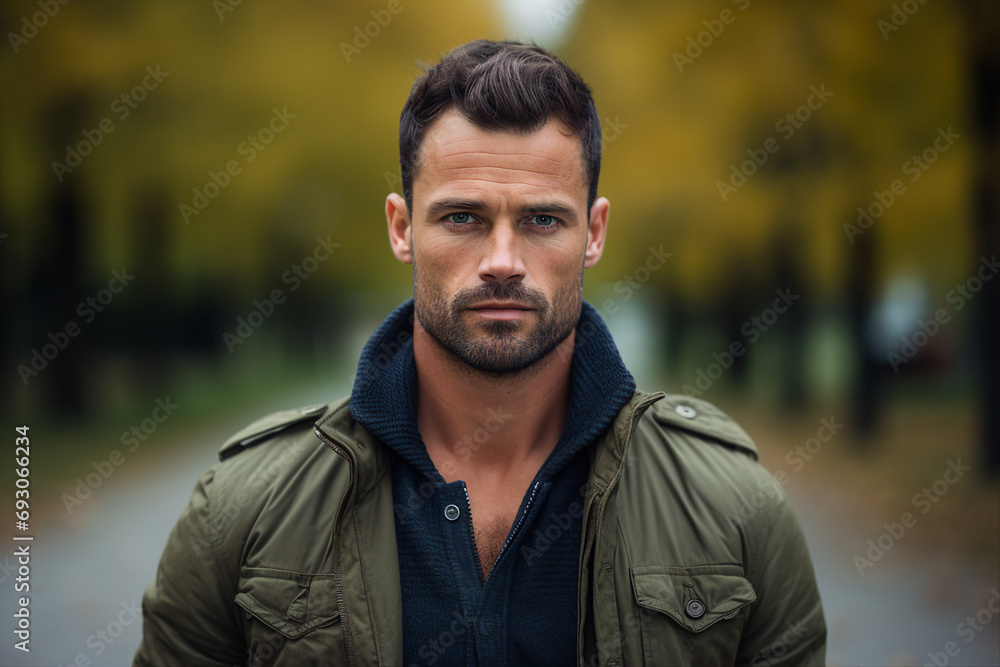 AI generated picture of attractive man with model appearance AI generated picture of attractive man with model appearance