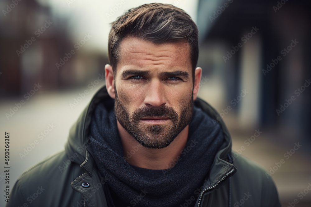AI generated picture of attractive man with model appearance AI generated picture of attractive man with model appearance