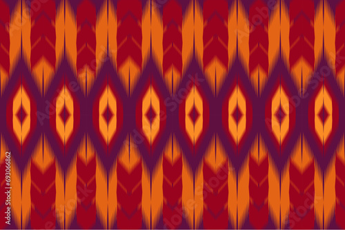 fabric ikat seamless pattern geometric ethnic traditional embroidery style.