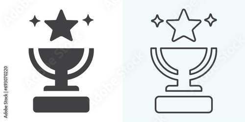 Winner trophy icon vector, symbol of victory event. trophy icon in trendy flat style. Trophy Icon. Professional, pixel-perfect icons optimized for both large and small resolutions.
