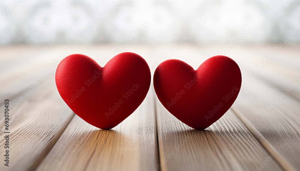 Love and romance shape a heart on wood generated by AI Love and romance shape a heart on wood generated by AI