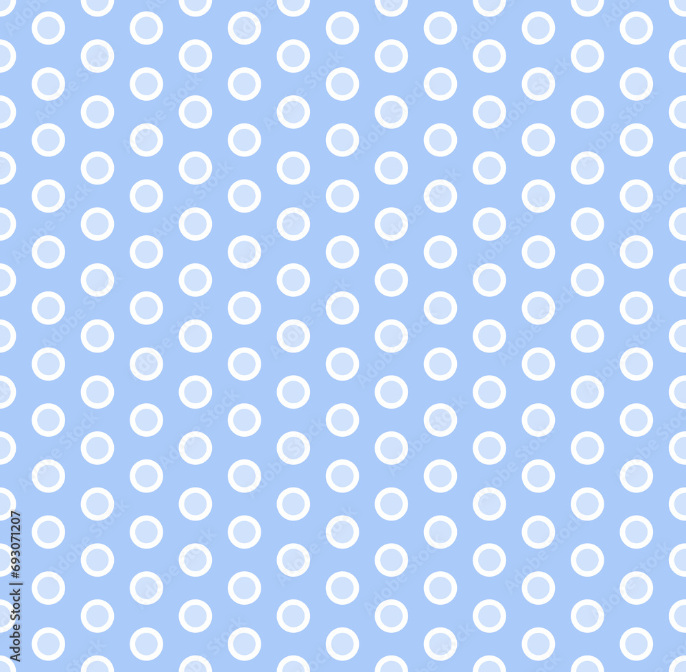 White blue circles polka dot seamless pattern White blue circles polka dot seamless pattern