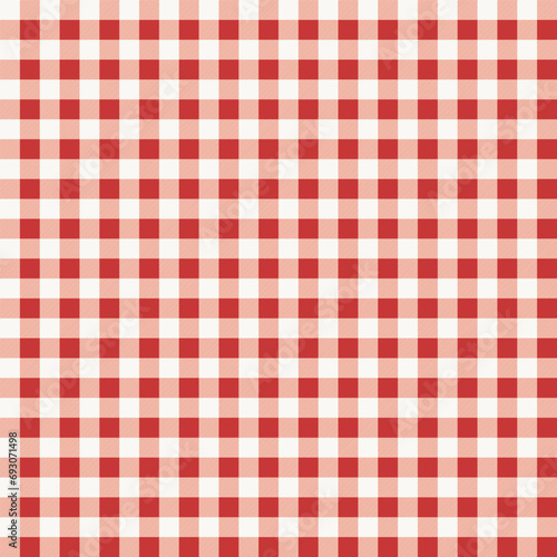 Red white classic tablecloth pattern photo