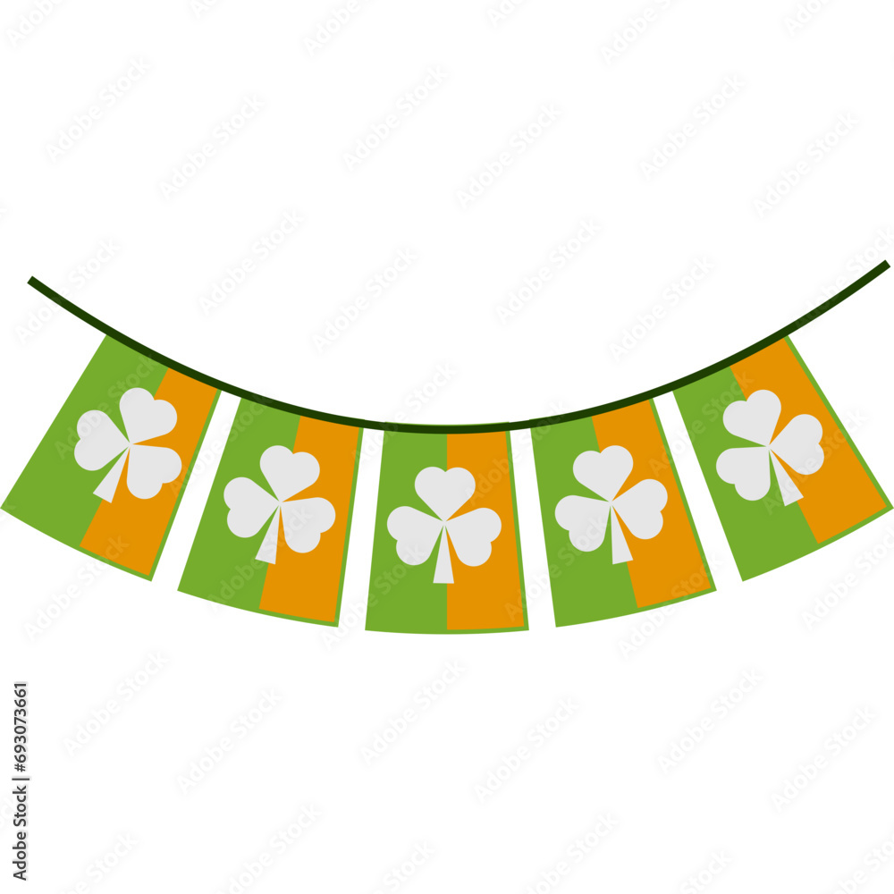 Obraz premium Patick Day Bunting Flag Decoration