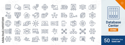 Database icons Pixel perfect. Backup, setup, network, ....