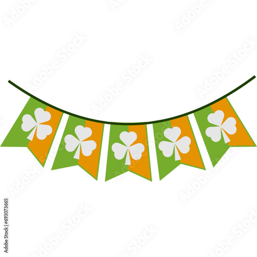 Patick Day Bunting Flag Decoration photo