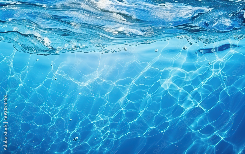 Transparent Tranquility: Captivating Aquatic Backdrop with Text Space