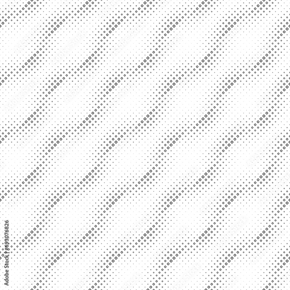 Seamless geometrical monochrome square pattern background design