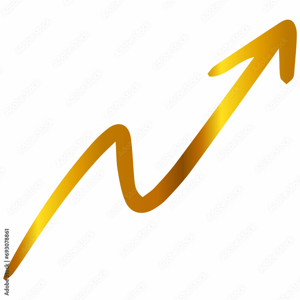 Gradient pointer arrow drawing shows direction. Gradient pointer arrow drawing shows direction.