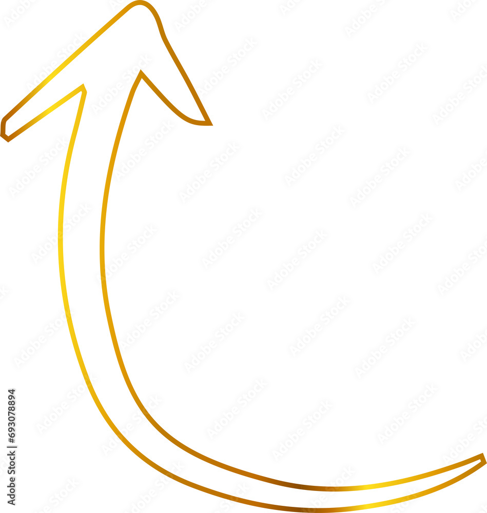 Gradient pointer arrow drawing shows direction. Gradient pointer arrow drawing shows direction.