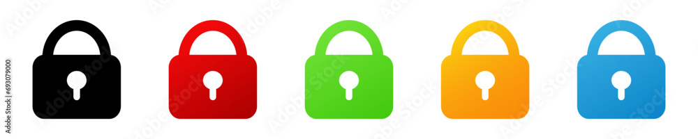 Lock vector icon. Protection security symbol Lock vector icon. Protection security symbol