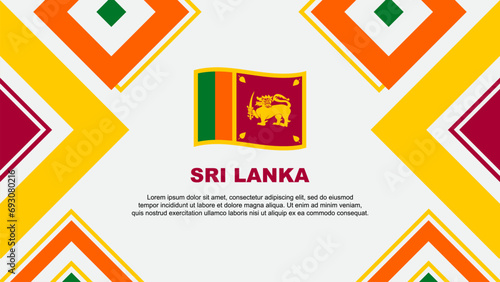 Sri Lanka Flag Abstract Background Design Template. Sri Lanka Independence Day Banner Wallpaper Vector Illustration. Sri Lanka Independence Day