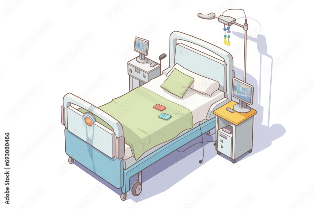 a hospital bed that can be adjusted electronically a hospital bed that can be adjusted electronically