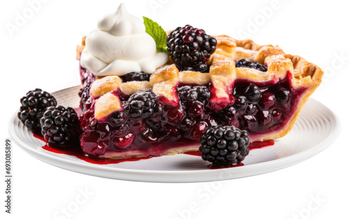Marionberry Pie Delight On Transparent Background photo