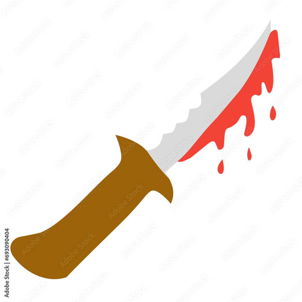 illustration of knife with blood illustration of knife with blood