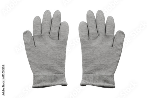 Blue Winter Gloves for Cozy Warmth on Transparent Background, PNG, Generative Ai