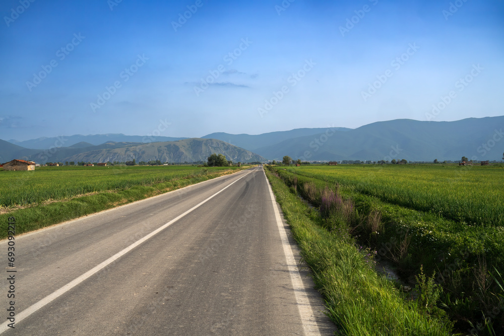 Rural landscape on the Fucino, Abruzzo, Italy Rural landscape on the Fucino, Abruzzo, Italy