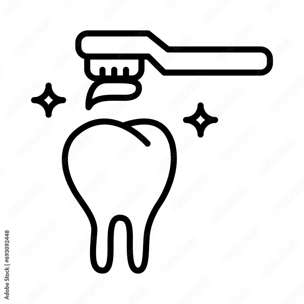 Brushing teeth icon. Dental health care icon Brushing teeth icon. Dental health care icon