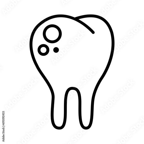 Cavity icon. Dental health care icon