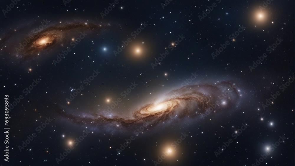 Nebula and galaxies in space. Abstract cosmos background
Nebula and galaxies in space. Abstract cosmos background