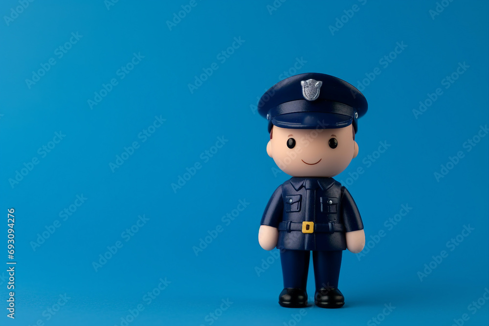 minimalist cute Police Officer doll minimalist cute Police Officer doll