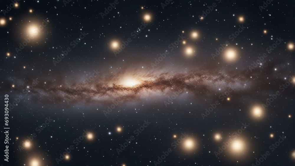 Fototapeta premium close up view of milky way galaxy with stars