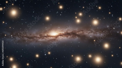 close up view of milky way galaxy with stars