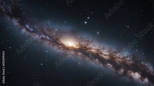 close up view of milky way galaxy with stars