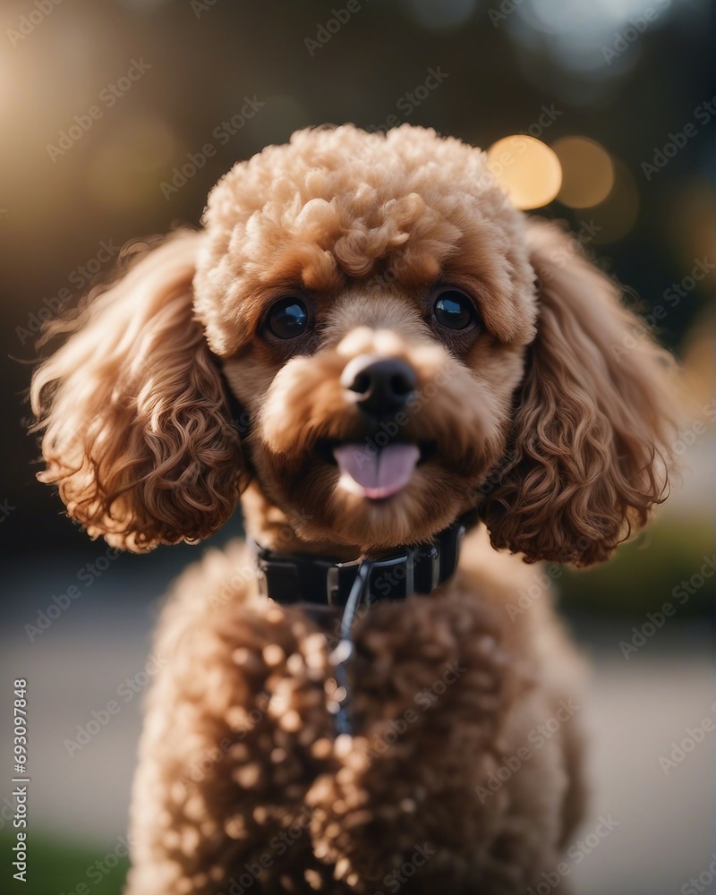 portrait of a toy poodle sitting on a cosy and comfortable grey sofa
portrait of a toy poodle sitting on a cosy and comfortable grey sofa