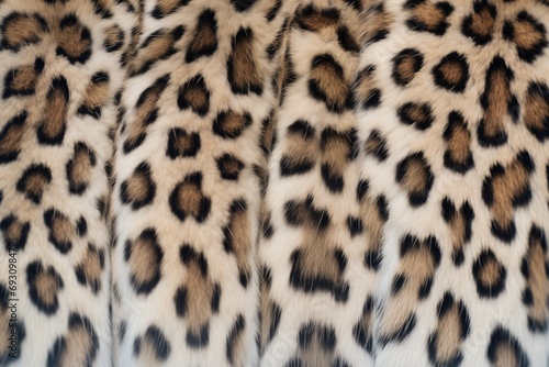 detailed shot of snow leopards fur pattern