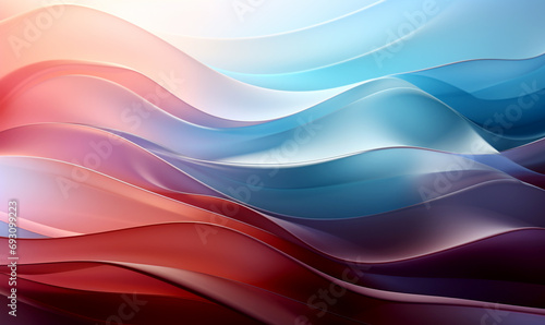 Abstract colored wavy transparent fabric texture