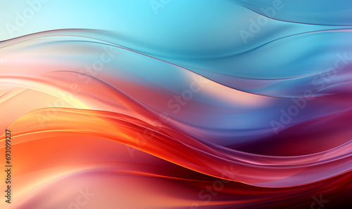Abstract colored wavy transparent fabric texture