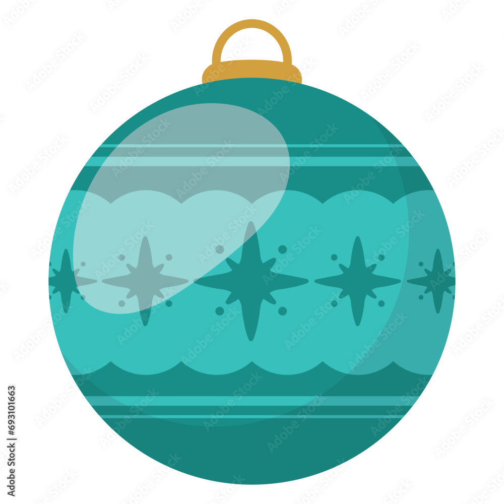 Obraz premium Detailed christmas tree ball icon Vector