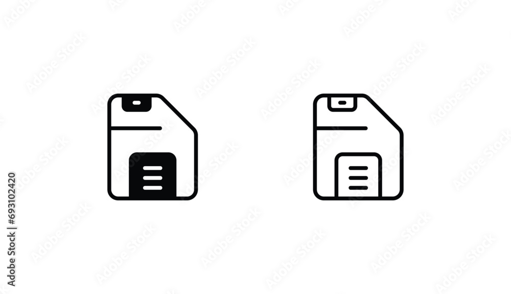 Floppy Disk icon design with white background stock illustration Floppy Disk icon design with white background stock illustration
