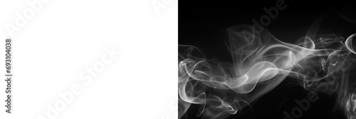 High detailed smokes from hot food tea and coffee or hot drink isolated on transparent background photo