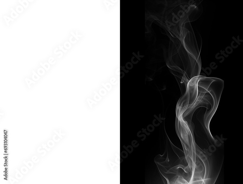 White smoke steam, waves from coffee, tea ,cigarettes, hot food isolated on transparent background