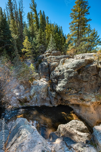The View from the top of Jemez Springs Falls, New Mexico