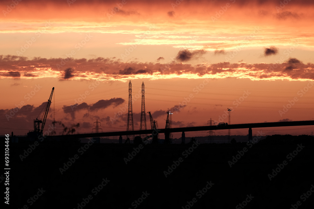 Naklejka premium Industrial Sunset