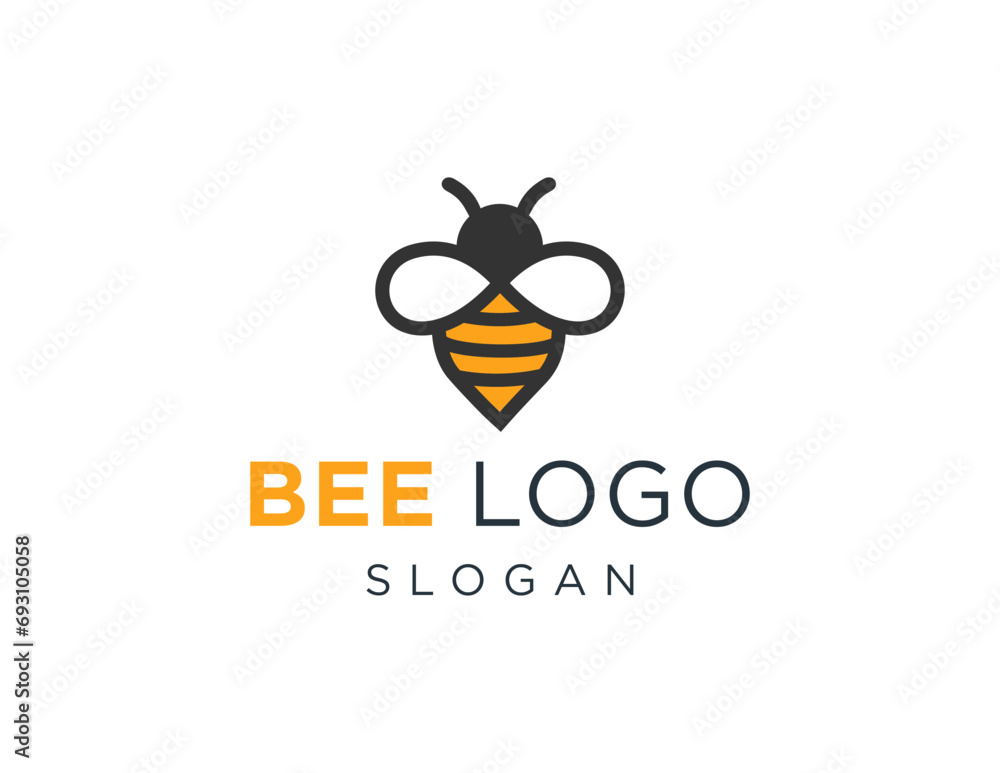 Fototapeta premium The logo design is about Bee and was created using the Corel Draw 2018 application with a white background.