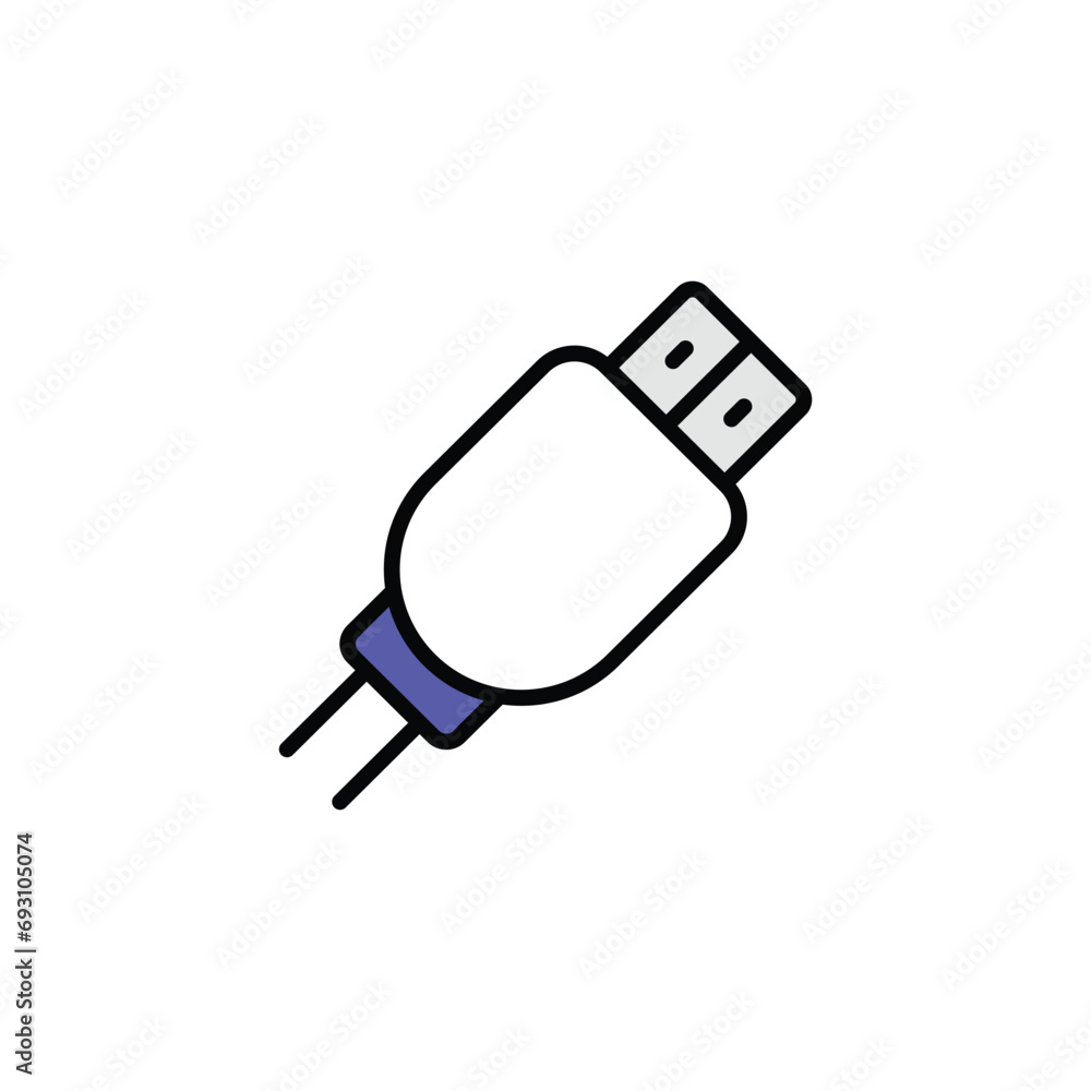 Cable icon design with white background stock illustration Cable icon design with white background stock illustration