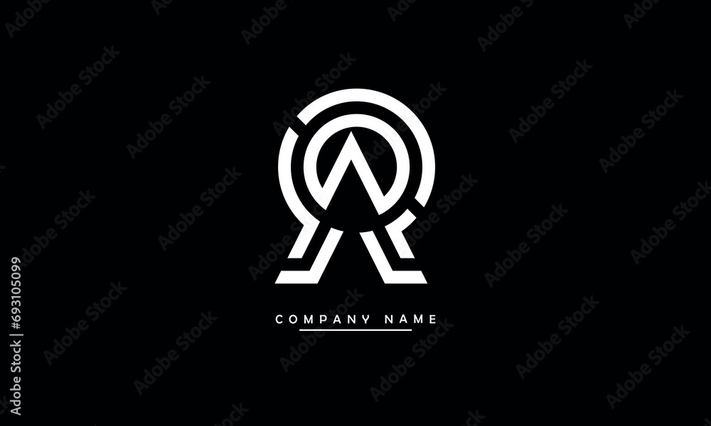 AO, OA, A, O Abstract Letters Logo Monogram AO, OA, A, O Abstract Letters Logo Monogram
