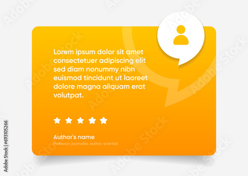 3D bubble testimonial banner, quote, infographic. Social media post template designs for quotes. Empty speech bubbles, quote bubbles and text box. Vector Illustration EPS10.