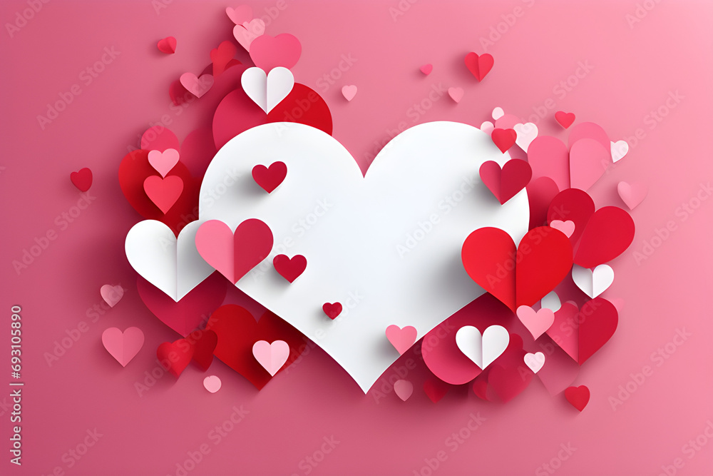 Valentine's day background with some hearts romantic style and luxury 