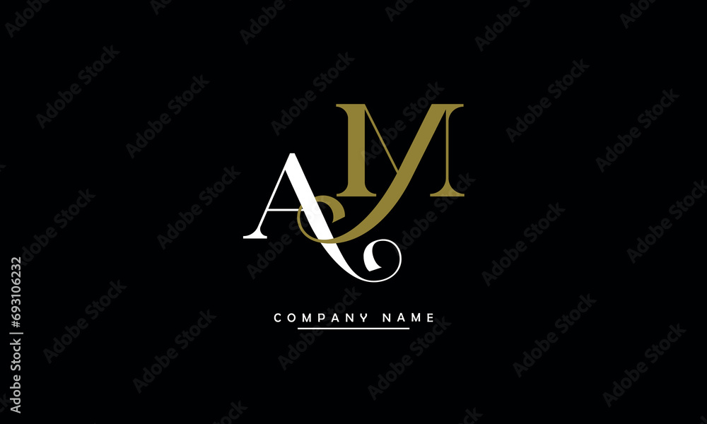 AM, MA, A, M Abstract Letters Logo Monogram AM, MA, A, M Abstract Letters Logo Monogram