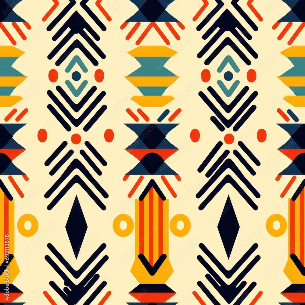 Vibrant African Pattern Seamless Tile