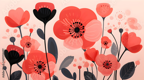 seamless pattern with tulips