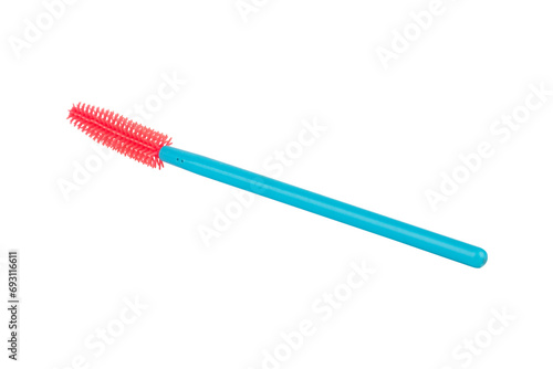 Silicone eyelash extension brush isolated from background